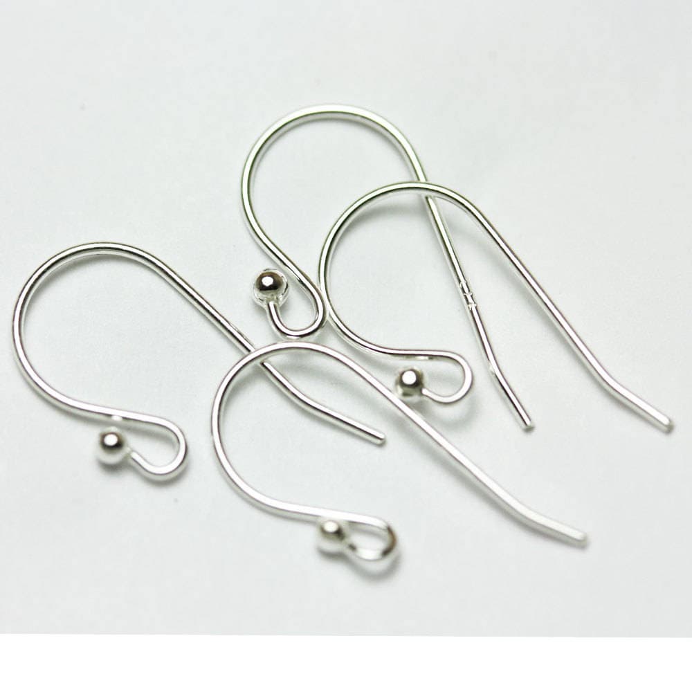 French Earring 8pcs 925 Sterling silver Jewellery Findings Earwire