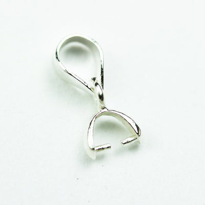 Bail 5pcs  925 Sterling Silver Findings Small Ice Pick &Pinch Bails, 10*5mm ,3mm inner wide, hole3*4mm