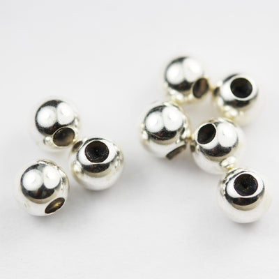 Stopper Beads 10pcs 4MM 925 sterling silver ,Silicone Grip Slider Bead,Necklace Length Controller,Earrings Stopper