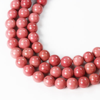 Rhodonite, 8mm round gemstone ,One full strand Natural Gemstone, 15", about 50 beads, 1mm hole