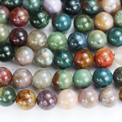 Indian Agate, 6mm Round Agate Gemstone Beads Strand, 16inch, hole 1mm, about 60 beads
