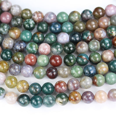 Indian Agate, 6mm Round Agate Gemstone Beads Strand, 16inch, hole 1mm, about 60 beads
