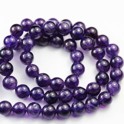 Natural Amethyst, 6mm Round  Gemstone Beads One full strand, 16", about 60pcs