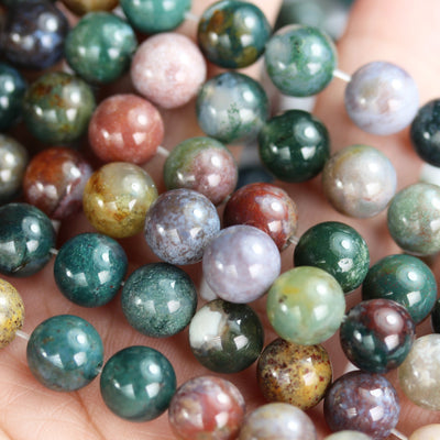 Indian Agate, 8mm Round Agate Gemstone Beads Strand, 16inch, hole 1mm, about 50beads