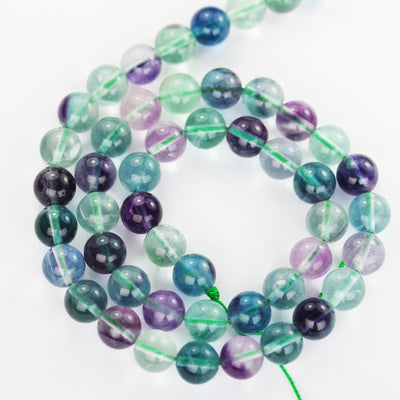 Grade A Natural Fluorite, 6mm Natural Round Gemstone Strand, 15.5inch , hole 1mm, about 60 beads
