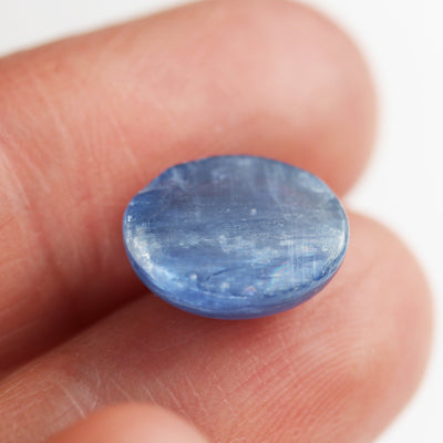 Natural Kyanite Cabochon Gemstone Beads, Blue 8-12mm Round Cabs, 8-18mm Oval, 8-12mm Rectangle Cabs
