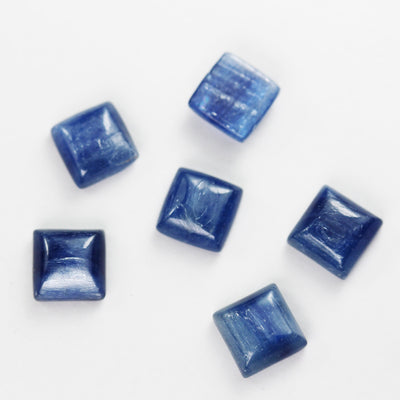 Natural Kyanite Cabochon Gemstone Beads, Blue 8-12mm Round Cabs, 8-18mm Oval, 8-12mm Rectangle Cabs