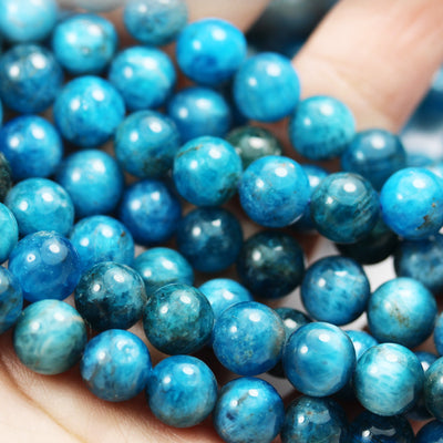 Apatite, 8mm Round Gemstone Strand, One full strand  , Green/Blue color, hole 1mm, 16 inch, 50beads