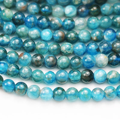 Apatite, 4mm Round Shape Natural Gemstone Beads, 15.5 inch , 0.6mm hole, about 100 beads