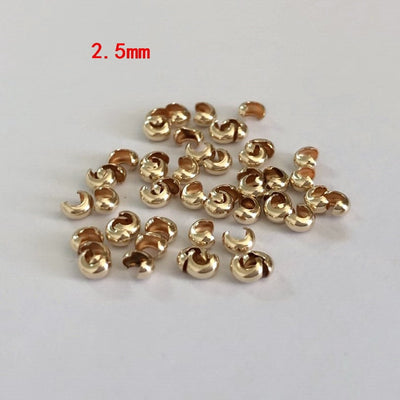 Crimp cover 14K Gold Filled  10pcs Jewelry Making Findings  for ends ,2.5mm/3/4mm