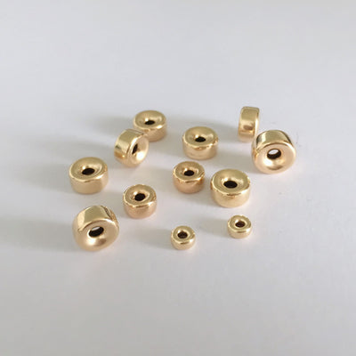 14K Gold Filled Spacer Beads 4/5/6mm Jewellery findings rondelle spacers