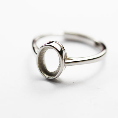 1pc adjustable 6*8mm 925 Sterling Silver Jewellery findings,Ring Mounting, Ring Setting,For 6*8mm Beads