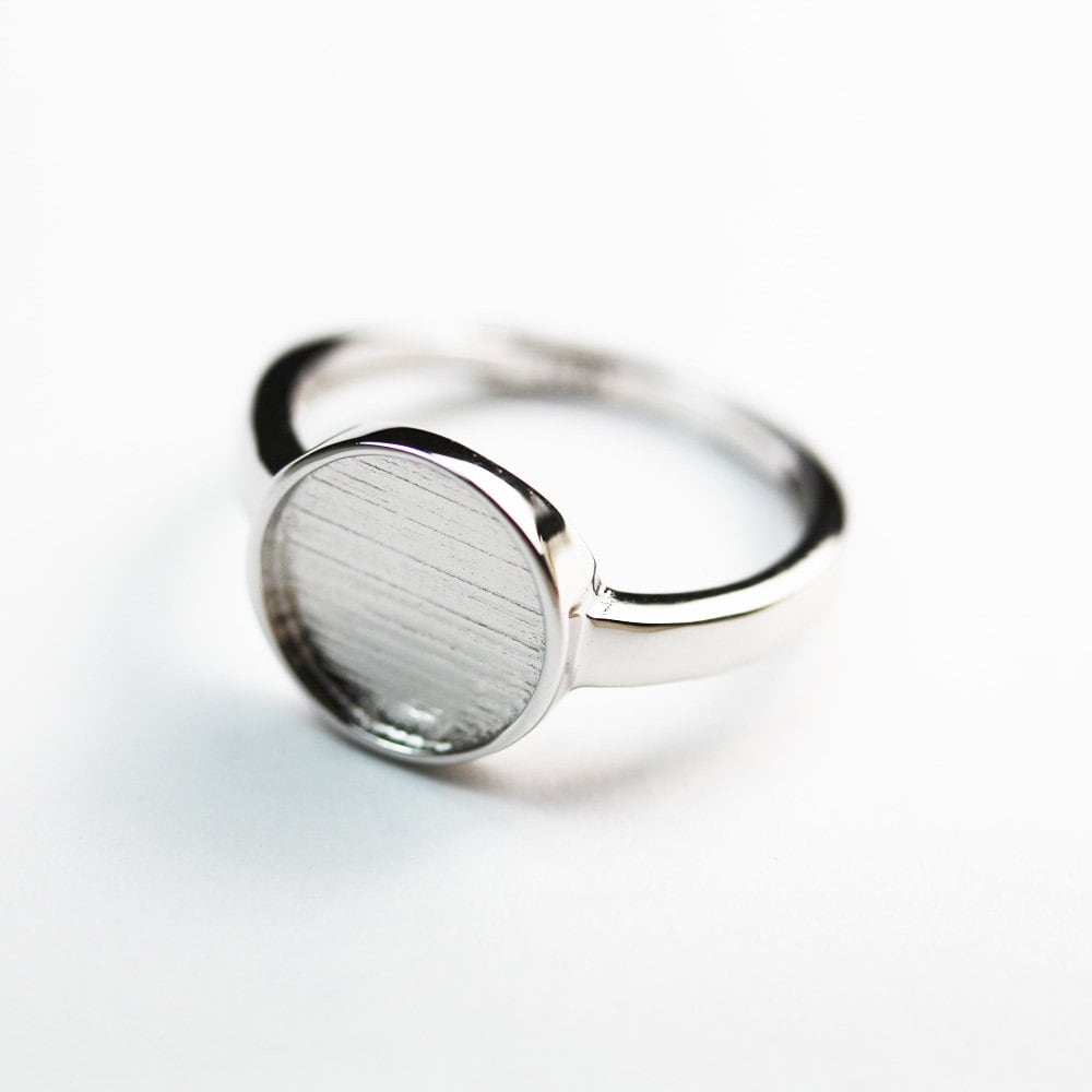 Ring Blank 1pc 8mm adjustable 925 Sterling Silver Jewellery Ring Mounting,  Ring Setting,Bezel ring blanks For 8mm Beads