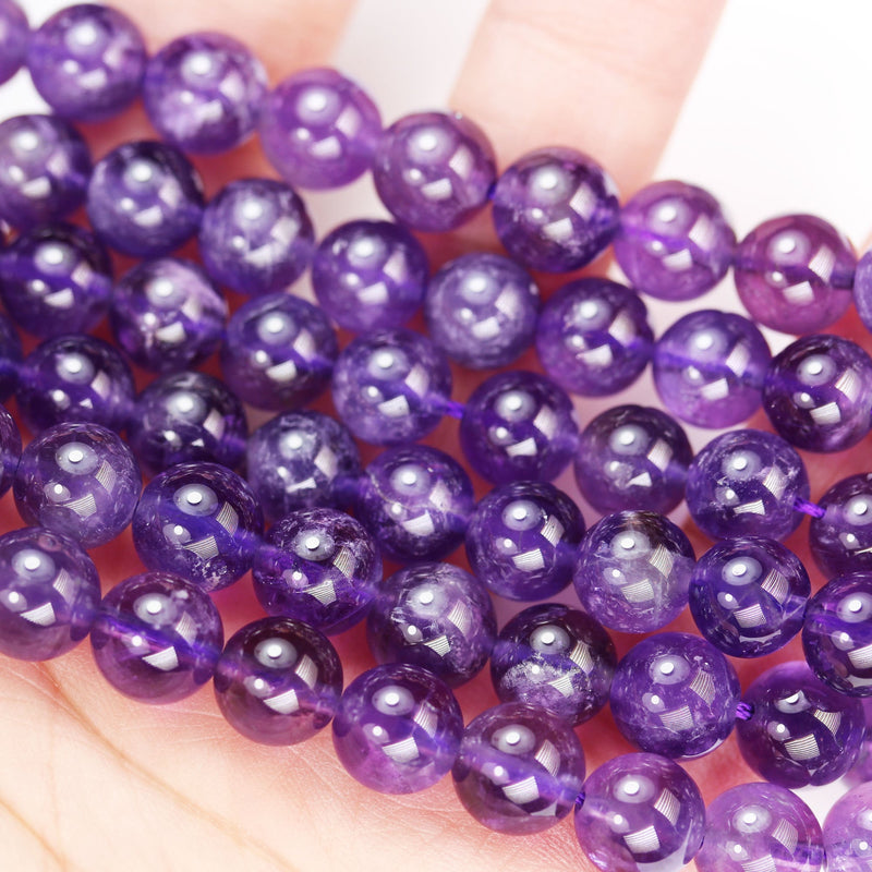 Natural Amethyst,10mm Round  Gemstone Beads One full strand, 16", about 40pcs