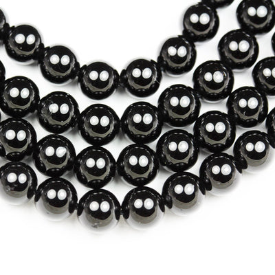 Black Tourmaline ,6mmRound Gemstone Beads,One Full strand Natural  about 70 beads, 16"