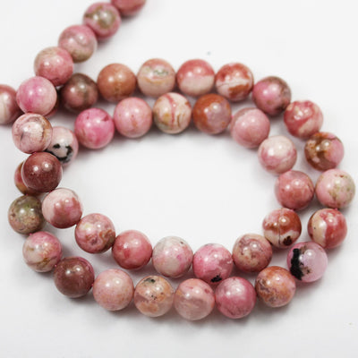 Rhodonite, 6mm round gemstone ,One full strand Natural Gemstone, 15", about 65 beads, 1mm hole
