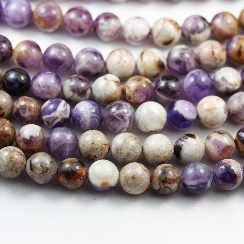 Natural Chevron Amethyst ,6mm Round Natural Gemstone Beads One full strand ,about 65 pcs beads , 16"