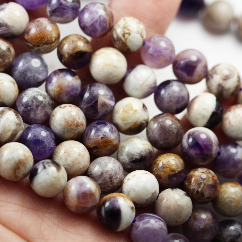 Natural Chevron Amethyst ,6mm Round Natural Gemstone Beads One full strand ,about 65 pcs beads , 16"