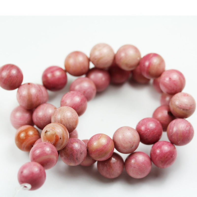 Rhodonite, 10mm round gemstone ,One full strand Natural Gemstone, 15.5", about 40 beads, 1mm hole