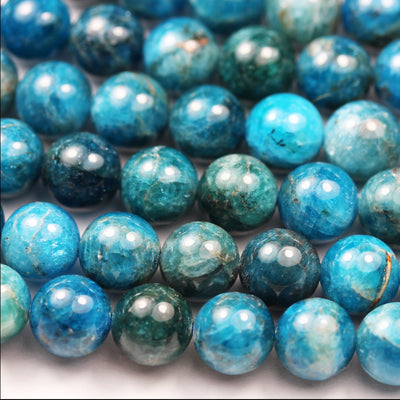 10mm Round Apatite Gemstone Strand, Bluel color, hole 1mm, 16 inch, about 43beads