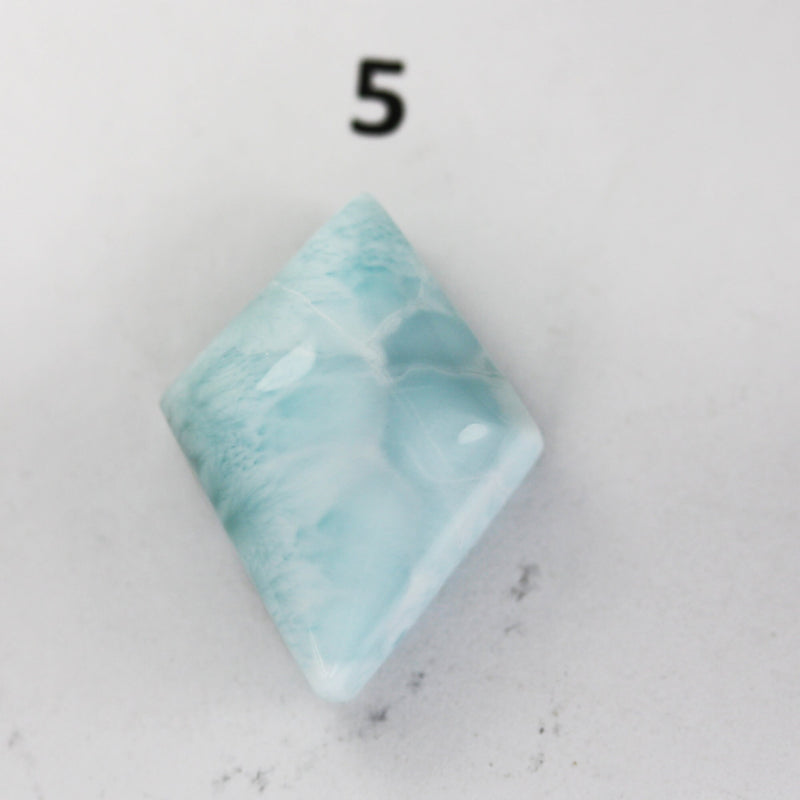 100% Natural Dominican Larimar Rectangle Loose Gemstones Pendant Beads ( no hole) ,13-20mm*14-28mm, 2.4-4.5g each piece