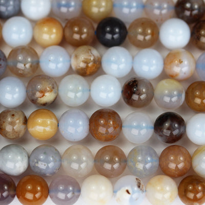 Blue lace agate, 8mm Round Agate Gemstone Strand ,One full strand , hole 1mm, about 50beads