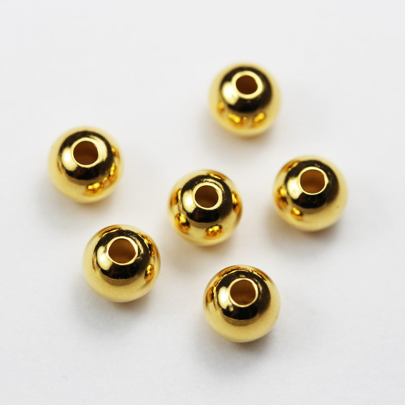 Gold Vermeil Style 6pcs 24k gold on 925s.silver Jewellery findings Bal accbeads