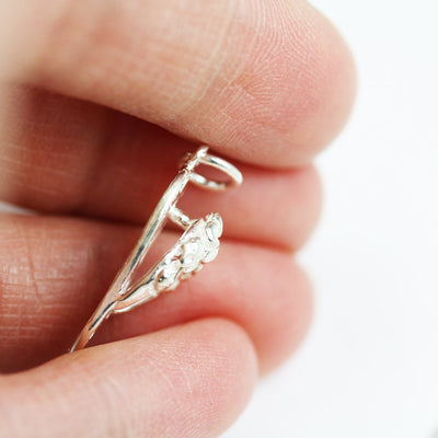 Jewelry charms 1pc 925 Sterling Silver Jewellery findings Charm Beads , 20*9mm Flip Flop charm, 6mm ring