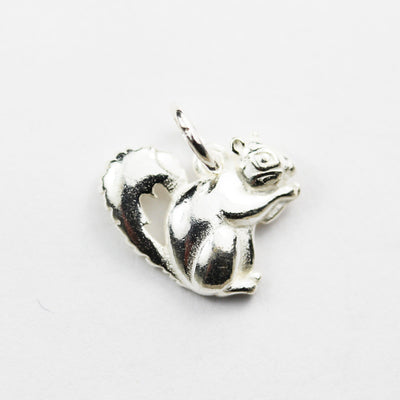 Charm 2pcs 925 Sterling Silver Jewellery findings Charm Beads , Squirrel Charm, 12*14mm