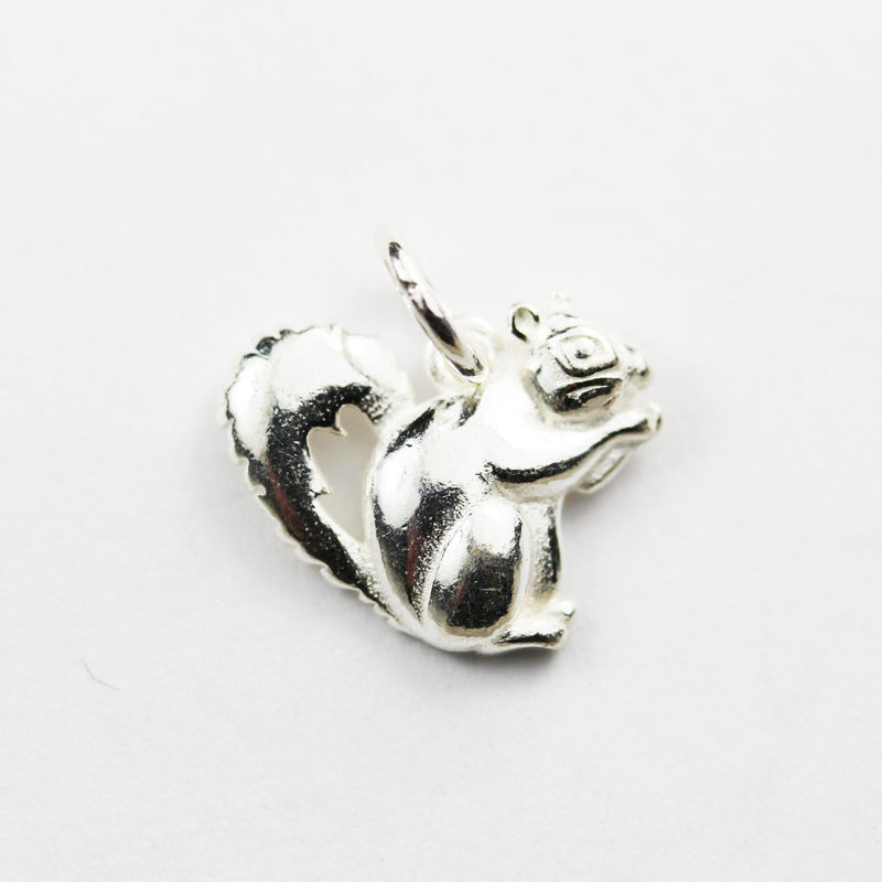 Charm 2pcs 925 Sterling Silver Jewellery findings Charm Beads , Squirrel Charm, 12*14mm