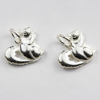 Charm 2pcs 925 Sterling Silver Jewellery findings Charm Beads , Squirrel Charm, 12*14mm