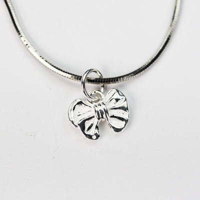 Charm 2pcs 925 Sterling Silver Jewellery findings Charm Beads , 11*10mm Bowtie, 6mm Closed Jump Ring