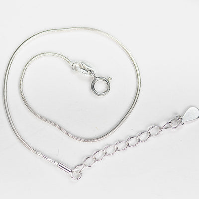 Chain Bracelets 925 Sterling Silver Snake Chain for Easy Making Bracelet, 6.5+1.5" Bracelet Chain with Open Screw, 0.9mm thickness