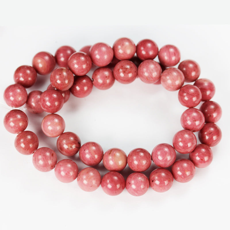 Rhodonite, 8mm round gemstone ,One full strand Natural Gemstone, 15", about 50 beads, 1mm hole