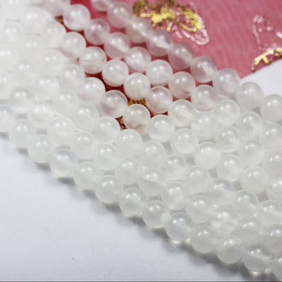 Natural Selenite, 10mm  round  gemstone,One full strand 40 beads , Gemstone beads, 16", 1mm hole