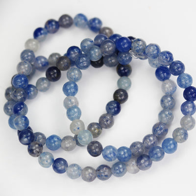 Natural Blue Aventurine, 4mm Round Gemstone Strand, 95 beads, 15.5inch, 0.8mm hole
