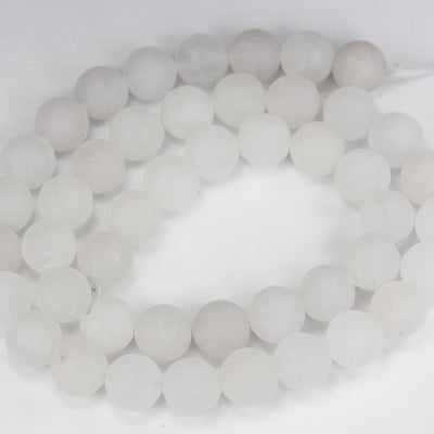 Matte White Jade, 6mm Round Jade Gemstone Beads Strand, 16inch, hole 1mm, about 60 beads