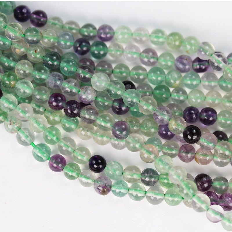 Fluorite, 4.5mm Round  Gemstone Strand, One full strand, hole 0.8mm, about 85 beads