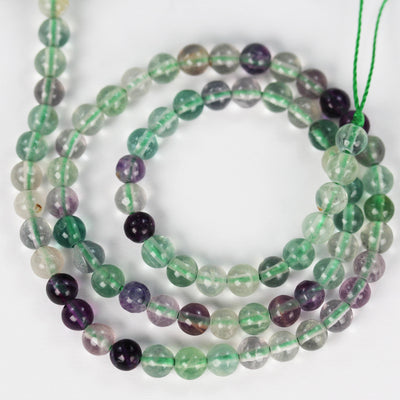 Fluorite, 4.5mm Round  Gemstone Strand, One full strand, hole 0.8mm, about 85 beads