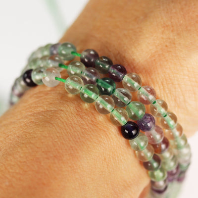 Fluorite, 4.5mm Round  Gemstone Strand, One full strand, hole 0.8mm, about 85 beads