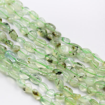 Prehnite, 8*10mm Nugget Gemstone Beads ,One full strand ,15.5 inch,1mm hole
