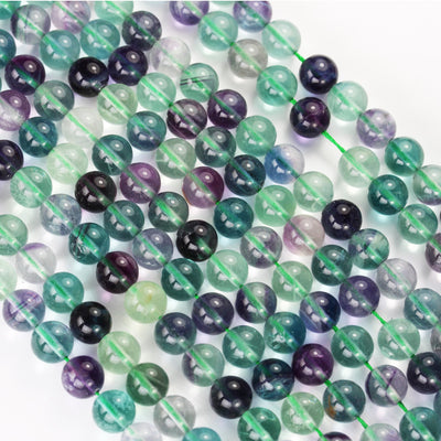 Grade A Natural Fluorite, 6mm Natural Round Gemstone Strand, 15.5inch , hole 1mm, about 60 beads