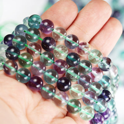 Grade A Natural Fluorite, 6mm Natural Round Gemstone Strand, 15.5inch , hole 1mm, about 60 beads