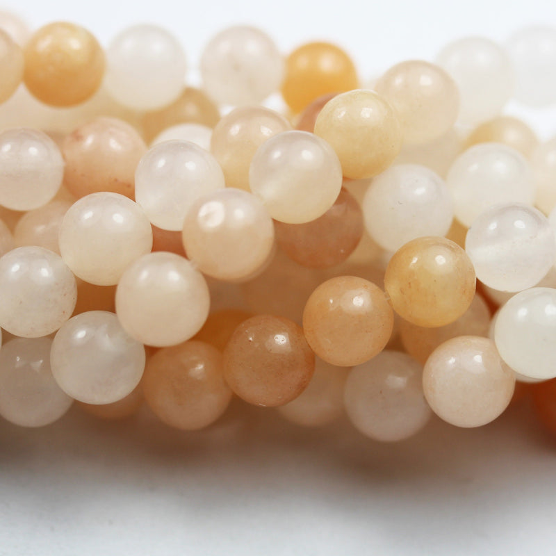 Pink Aventurine, 6mm Round Gemstone Strand, One full strand Pink color, hole 0.8mm