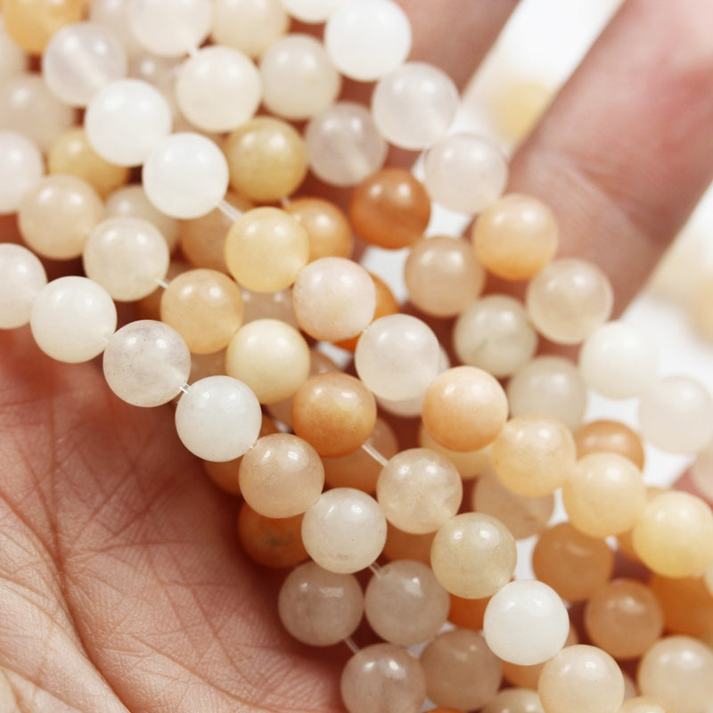 Pink Aventurine, 6mm Round Gemstone Strand, One full strand Pink color, hole 0.8mm