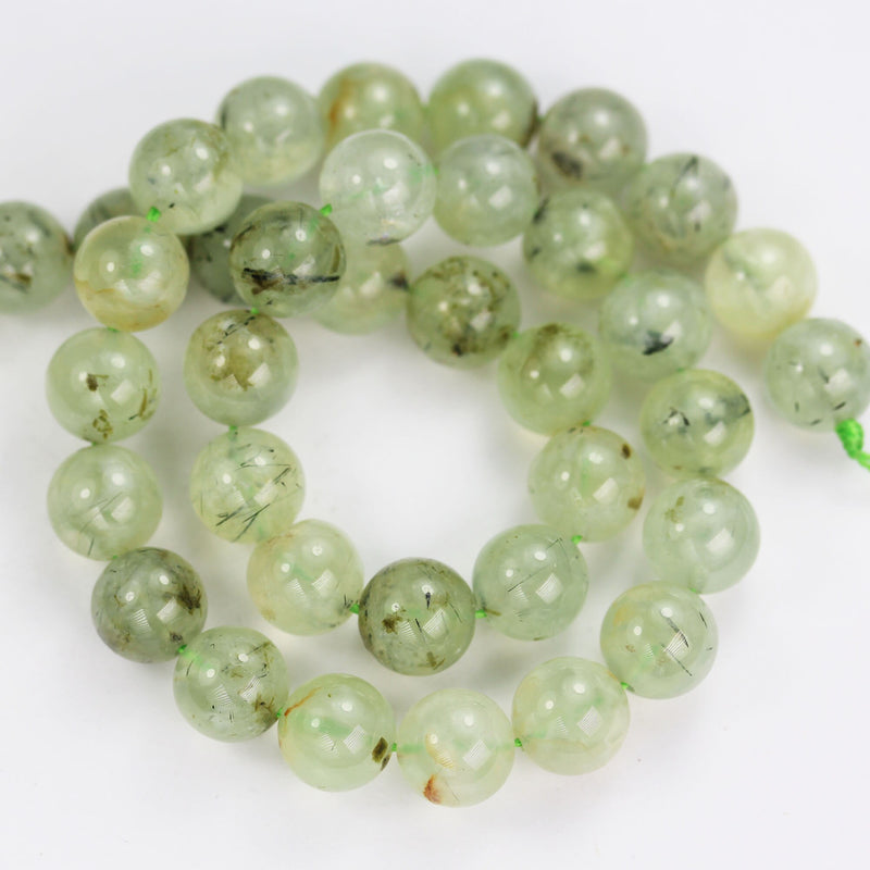 Natural Prehnite, 10mm round Gemstone Beads ,15.5 inch,1mm hole, about 40beads