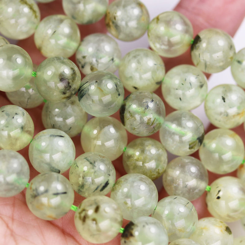 Natural Prehnite, 10mm round Gemstone Beads ,15.5 inch,1mm hole, about 40beads