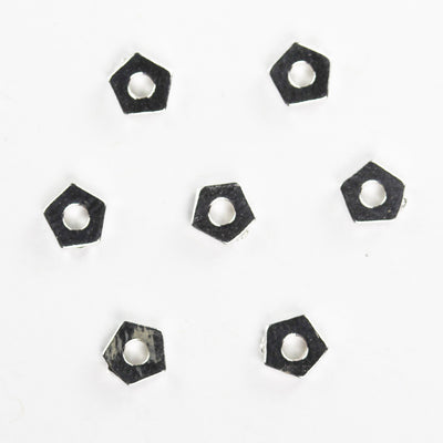 10pcs 925 Sterling Silver Pentagon Spacer Beads 4.5MM, hole 1MM