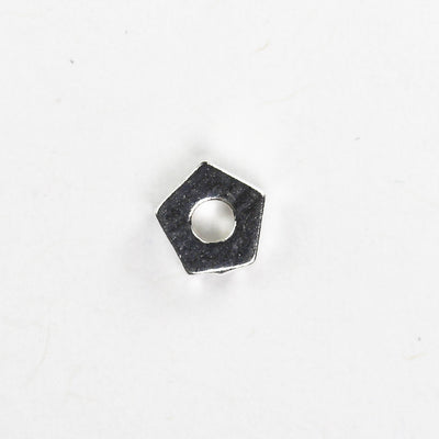 10pcs 925 Sterling Silver Pentagon Spacer Beads 4.5MM, hole 1MM