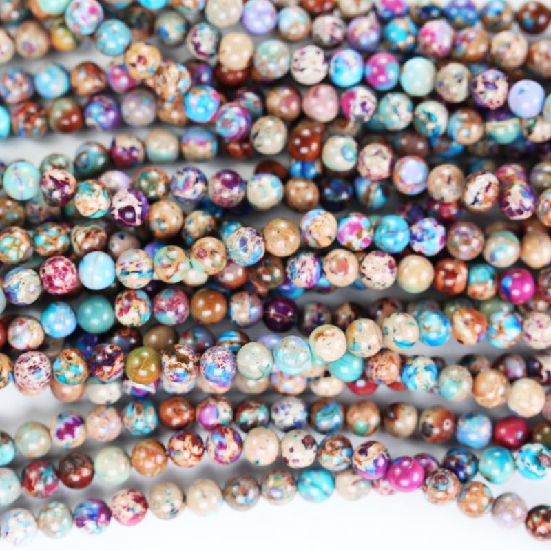 Purple Impression Jasper, 6mm round Purple Jasper gemstone, one full strand beads, 16inch, about 60 beads, 1mm hole